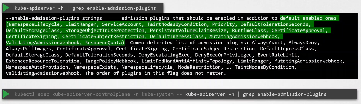 Enabled Admission Controllers